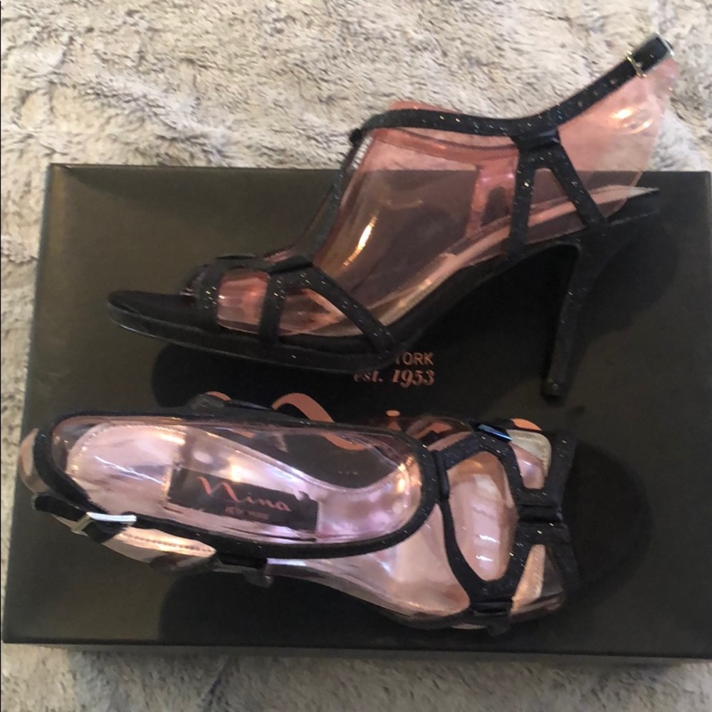 Black sparkly shoes with box 6 1/2.